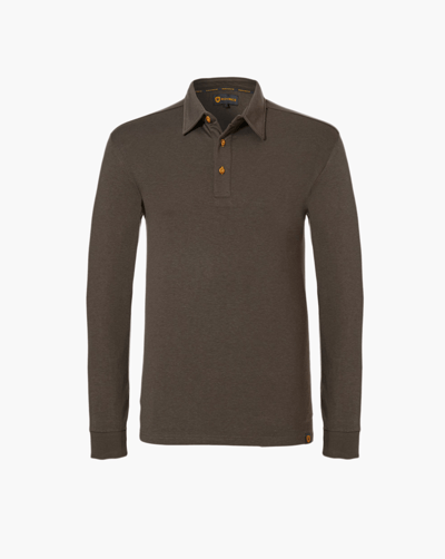 Rovince bamboo polo ls olive gr. - s