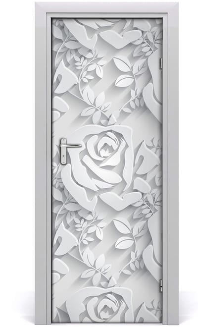 Tulup Deursticker - Rozen Deurposter - 75 cm x 205 cm - Blauw Deursticker - Moderne Deur Sticker - Deursticker voor de Badkamer - Deur plakfolie