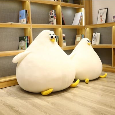 Grote Ronde Zachte Pinguïn Pluche Kussen Pluizig Lui Bank Kamer Decoratie Leuk Pluche Speelgoed Voor Kinderen Verrassingscadeau 25cm wit