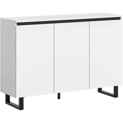 Tomasa ladekast wit melamine zwart - 36x120x84cm