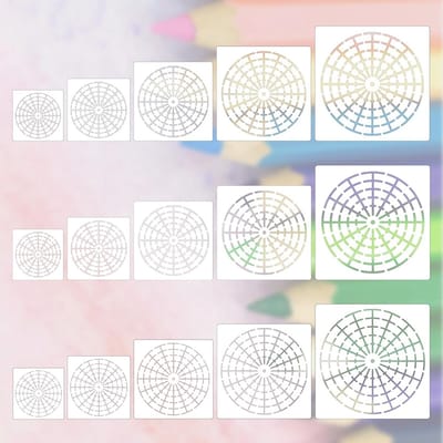 Mandala Dot Painting Sjablonen Set van 15 Stuks - Herbruikbare Templates voor DIY Muurdecoratie, Tegels, Papier en Textiel - Perfect voor Creatieve Kunstprojecten