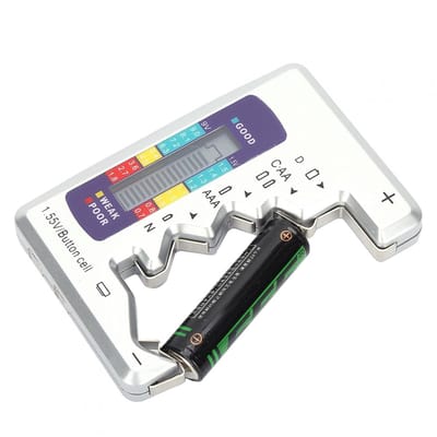 Dailygoody - Digitale Batterij Tester - Capaciteit Detector - Betrouwbare metingen - Handzaam formaat - Voor AA AAA 9V en oplaadbare batterijen - Gesc...