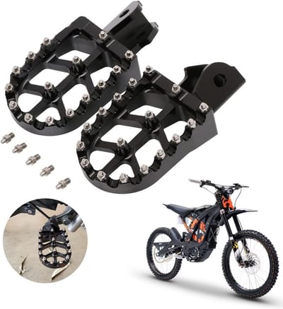 Universele Motor Voetsteunen Pitbike Voetpedalen Crossmotor Vaste CNC Aluminium Zwart