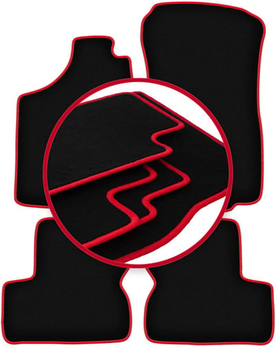 CARLUX-RED automatten voor: Opel Astra F hatchback, sedan, stationwagen, cabrio (1991-2002)