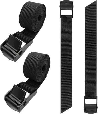 Korte Spanbanden 50 cm met Klemsluiting - Sterke Zwarte Sjorbanden voor Motorfiets en Fiets
