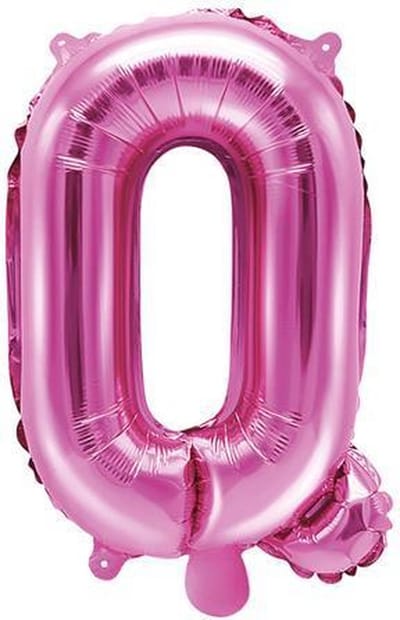 PARTYDECO - Kleine fuchsia aluminium letter ballon - Decoratie > Ballonnen