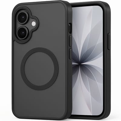 Hoesje geschikt voor iPhone 17 - Geschikt voor Magsafe - Shock Proof Case – Mat Zwart