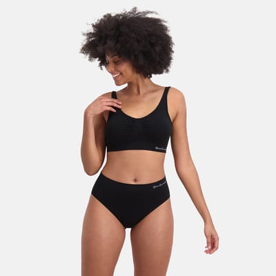 Bamboo Basics Naadloze Slip Belle - 3-pack - Zwarte Slip - Maat XS - Bamboe Ondergoed Dames Naadloos - Bamboe Slips
