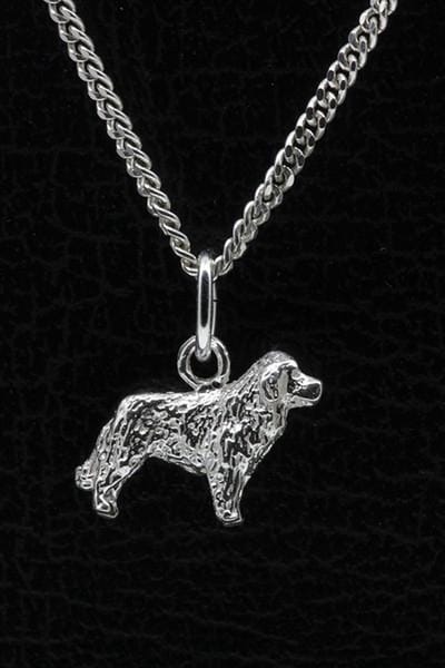 Zilveren Podhalanski owczarek ketting hanger - klein
