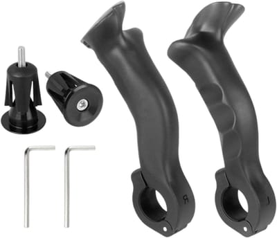 Fiets Stuureinden - Verlengde Handvatten - Comfortabel Fietsen - Niet-glijdende Grip - 22.2mm Stuur - Zwart