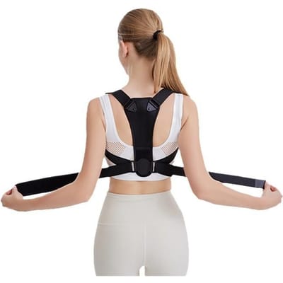 Correctieve Rugband Voor Mannen Vrouwen Ondersteuning Rugpijn Verlichting Houding Gezondheidszorg Fitnessapparatuur XL zwart