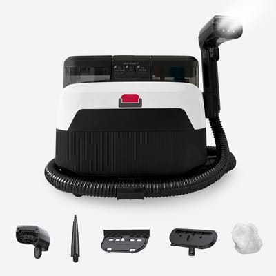 LuxeSteam 6-in-1 Vlekkenreiniger & 100℃ Stoomreiniger – Met Slimme zuigfunctie, wielen, Dubbel Tanksysteem, Verwarmingsfunctie & Zelfreinigend – Vlekkenreiniger voor Bank, Vloer, Auto & Tapijt (Tapijtreiniger) – Inclusief 8 accessoires