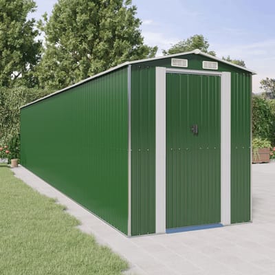 vidaXL - Tuinschuur - 192x1021x223 - cm - gegalvaniseerd - staal - groen