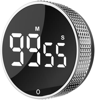 Digitale Timer - Kookwekker Digitaal - Smart Timer - LED Display - Magnetisch - 360 graden draaien - BBQ wekker - Zwart
