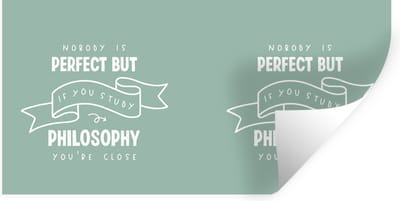 Muurstickers - Sticker Folie - Filosofie - Quotes - Onderwijs - Studie - 40x20 cm - Plakfolie - Muurstickers Kinderkamer - Zelfklevend Behang - Zelfklevend behangpapier - Stickerfolie