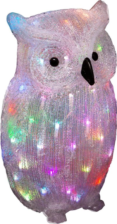 Feeric Lights & Christmas Kerstverlichting figuur - uil - 47,5 cm - 60 led lampjes