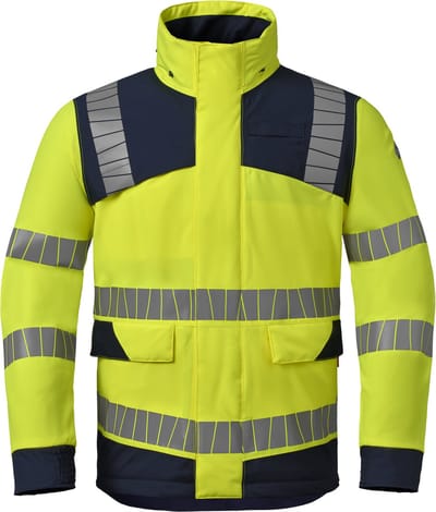 HAVEP Parka High Vis 50423 - Fluo Geel/Indigo Blauw - L