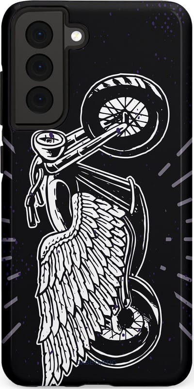 Casetastic Hoesje Geschikt voor Samsung S21 FE - Stijlvolle Beschermende Duo-layer Case - Retro highway