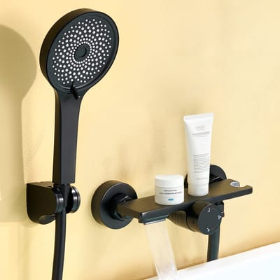 Auralum Max Badkraan - Mengkraan - 150 mm Hartafstand - Met handdouche - Chroom