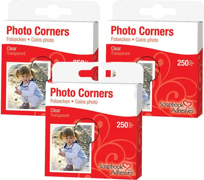 750x fotohoekjes zelfklevend - transparant - 10 x 10 mm - foto album inplakken/stickers