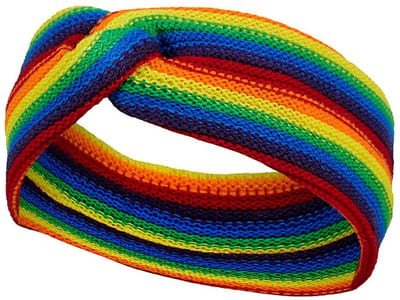 Haarband - Verkleedkleren - Cross Hoofdband - Gebreide Hoofdband - Regenboog