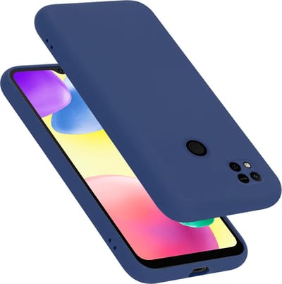 Cadorabo Hoesje geschikt voor Xiaomi RedMi 9C / RedMi 10A in LIQUID BLAUW - Beschermhoes gemaakt van flexibel TPU silicone Case Cover
