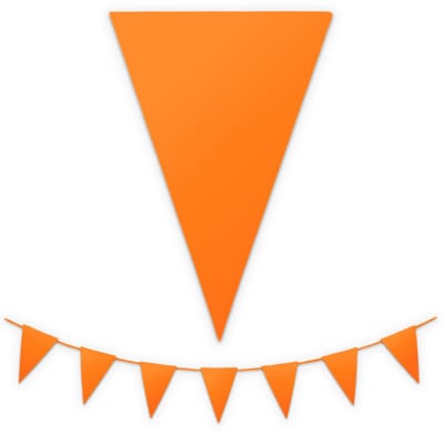 BTH - Slingers - Oranje - Slingers Verjaardag - Vlaggenlijn - Verjaardag Versiering - EK WK - Vlaggetjes - Decoratie