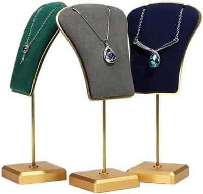 Sieraden Display - Ketting Rek - Etalage Presentatie - Licht Luxe Stijl - 1 Stuk - Grijs