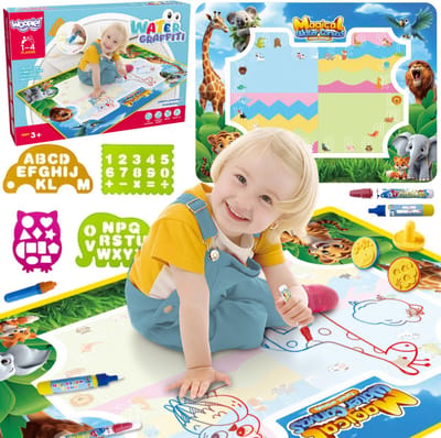WOOPIE – Watertekenmat – Safari Letters & Cijfers – 11-delig