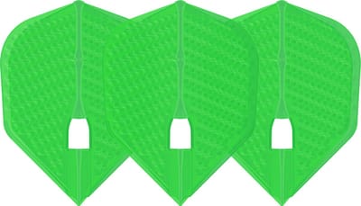 L-Style Champagne L3 Shape Dimple Lime Green - Dart Flights