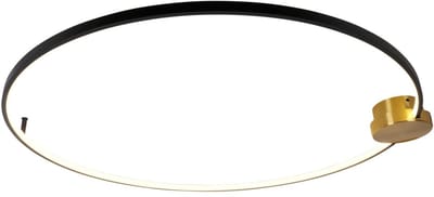 Kosilum - Alisa - Plafondlamp - Messing en zwart - Aluminium en siliconen