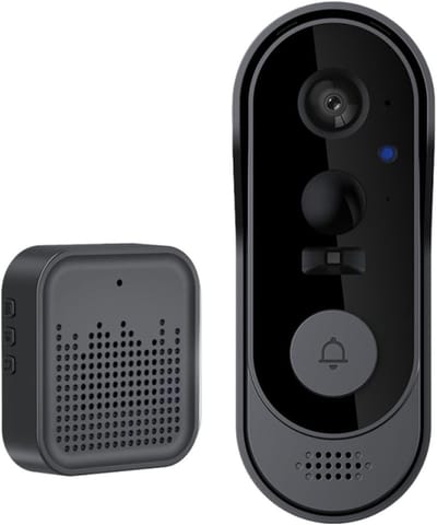 Videodeurbel met Camera - Draadloze Deurbel - Bezoekers Ontvangen - Bewegingsdetectie AI - 164 x 92 x 59 cm - Zwart