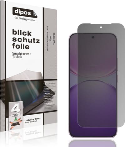 dipos – Matte Privacy Screenprotector geschikt voor Vivo Y600 Turbo | Anti-Spy Beschermfolie