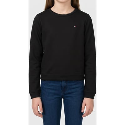 Tommy Hilfiger Girls Punto Top Ls Black Taglia: 14 | T-shirt Outlet | kids | Nero