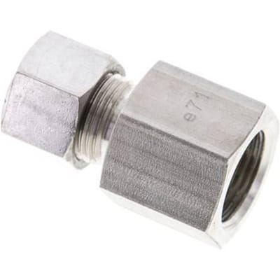 12L & M20x1.5 RVS Rechte Snijringkoppeling Binnendraad 315bar ISO 8434-1