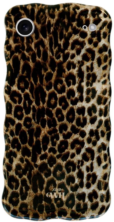 xoxo Wildhearts Glossy Wavy Case Wild Soul telefoonhoesje - Geschikt voor iPhone 17 Air - Golvend hoesje - Glimmende silicone case met golven - Vlekbestendig - Luipaard / Tijgerprint hoesje