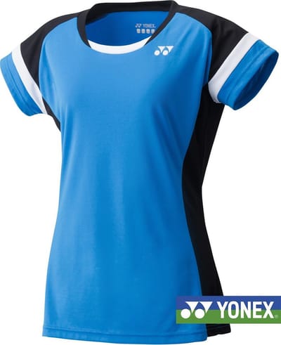Yonex dames teamshirt - infinite blauw - maat XS