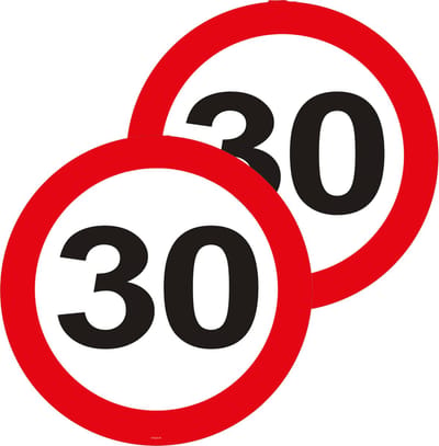 2x stuks tuin decoratieborden 30 jaar verjaardag - karton - 26 x 44 cm - feestartikelen/versiering - 30-jarige