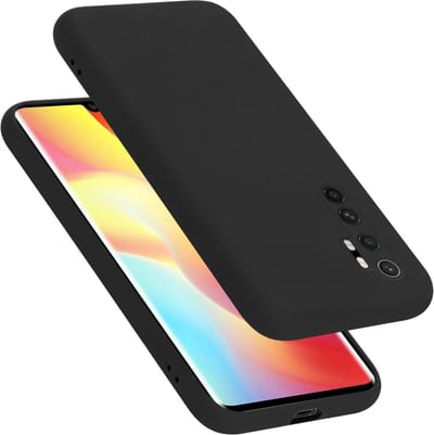 Cadorabo Hoesje geschikt voor Xiaomi Mi NOTE 10 LITE in LIQUID ZWART - Beschermhoes gemaakt van flexibel TPU silicone Case Cover