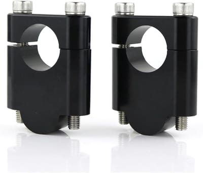 Motorfiets Stuurverhogers - Verhoogde Klemmen - Comfortabel Rijden - CNC Aluminium - 22mm 7/8" - Zwart