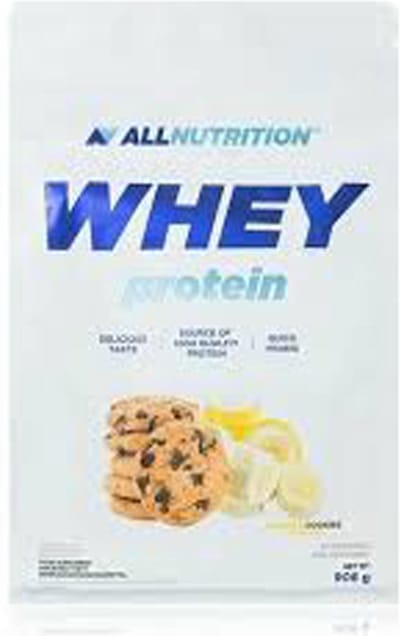 AllNutrition | Whey protein | Banana Cookies | 908gr 30 servings | Eiwitshake | Proteïne shake | Eiwitten | Whey Protein | Whey Proteïne | Supplement | Concentraat | Nutriworld
