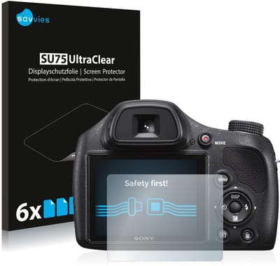 Savvies - Screenprotector voor Sony Cyber-Shot DSC-H400 - Folie Beschermfolie transparant 6 Stuks