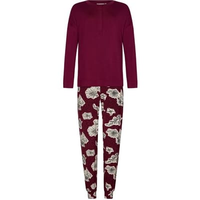 Pastunette Premium - Pyjama - Burgundy Dream - Ecovero Viscose - Bordeaux - Maat 48