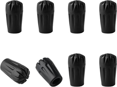 8 stuks stoppers voor wandelstokken, geschikt voor Nordic walking, trekking en hiking op asfalt, gravel en in de bergen, gemaakt van duurzaam PVC