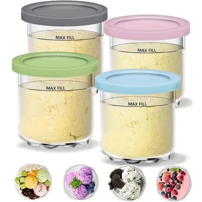 Bovista Bekers - Accessoires Geschikt Voor Ninja Creami - Ijsmachine - 4 Pack - 16oz