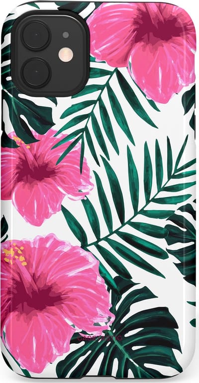 Casetastic Hoesje Geschikt voor Apple iPhone 11 - Stijlvolle Beschermende Duo-layer Case - Tropenavond