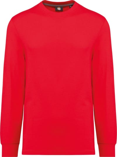 WK. Designed To Work Ecologisch uniseks T-shirt met lange mouwen WK303 - Red - XXS