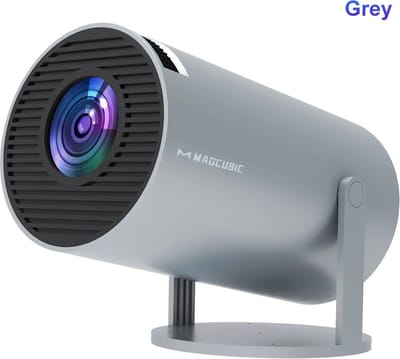 Magcubic Projector HY300 pro grijs - Projector - Beamer - Mini beamer - Projector 4k - grijs - Compact - Thuisbioscoop - HDMI - BT 5.0 - Apple - Android