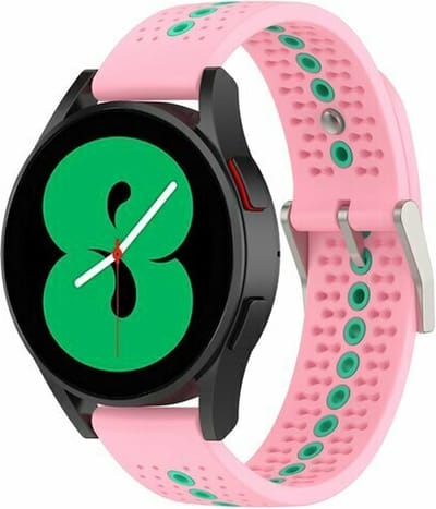 By Qubix - Geschikt voor Garmin bandje - Geschikt voor Garmin Vivoactive 4 / 4L - Dot Pattern bandje - Roze - Smartwatch bandje 22mm