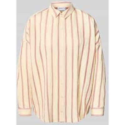 relaxed fit overhemdblouse van viscosemix